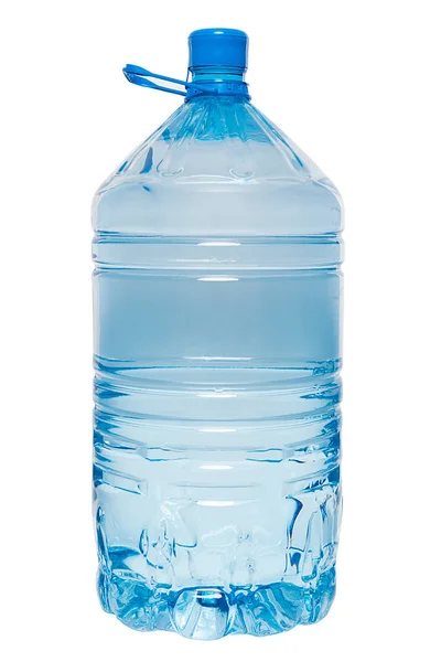 Grande Garrafa Água Plástico Fundo Branco Carboy Plástico — Fotografia de Stock
