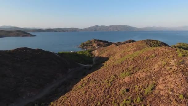 Vista Rio Floresta Rodeada Por Árvores Turquia Marmaris Bordubet Bay — Vídeo de Stock