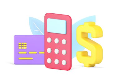 Counting business financial profit ecommerce with credit card and calculator dollar e payment