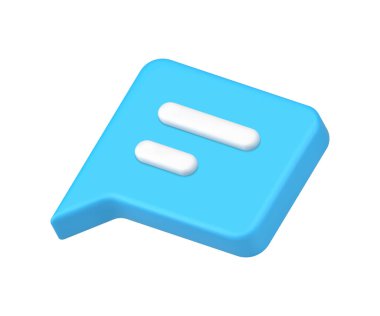 Simple chat box new message received alert 3d isometric icon vector incoming letter email