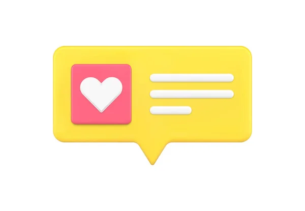 Creative 3d quick tips message with heart icon vector illustration design romantic valentine texting — 图库矢量图片