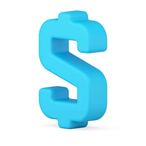 Dólar estadounidense símbolo azul 3d icono isométrico ilustración vectorial. Inversión financiera, banca — Archivo Imágenes Vectoriales