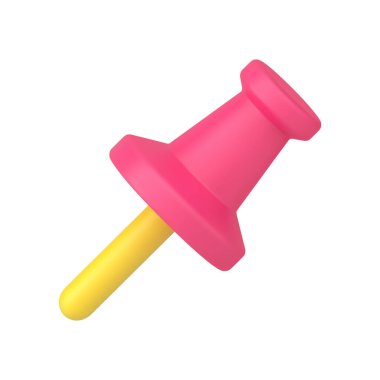 Decorative design stationery red push pin yellow needle for comfortable attaching paper documents