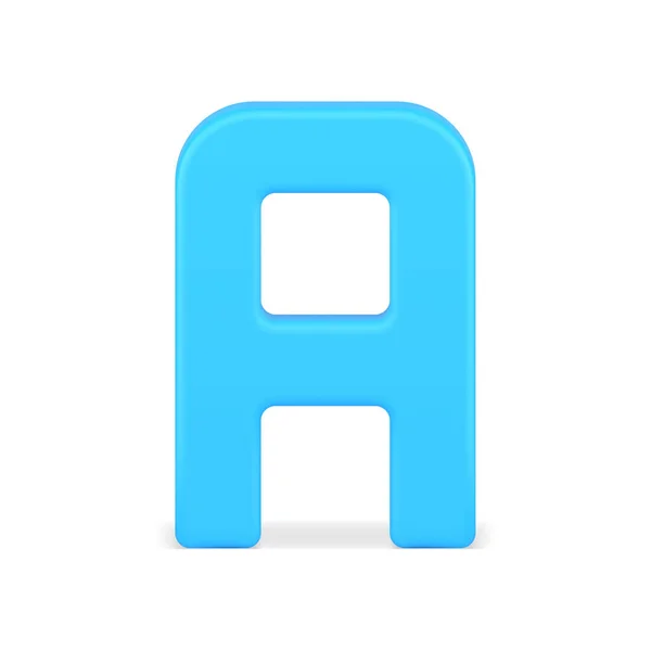 Stylish blue A symbol template for corporate branding identity logotype 3d icon vector illustration — Stockvektor