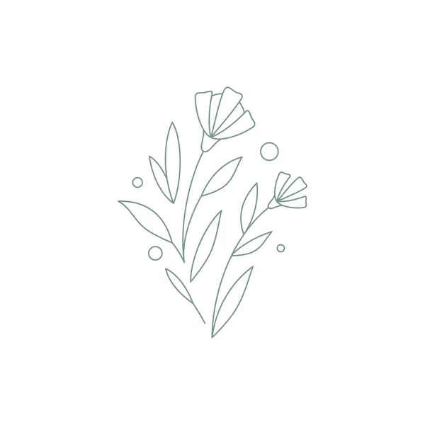 Wild pretty natural floral plant petal buds decorated by design elements icon vector illustration — Stock vektor