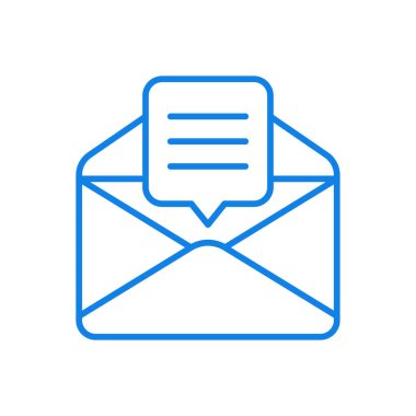 Letter email vector line icon. Online information message web list in envelope.