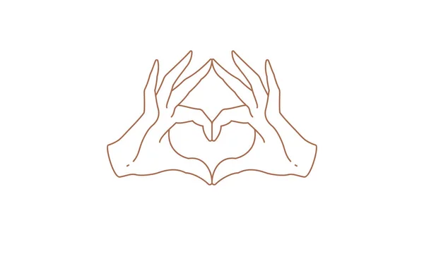 Female hands gesture making heart sign vector illustration — 图库矢量图片