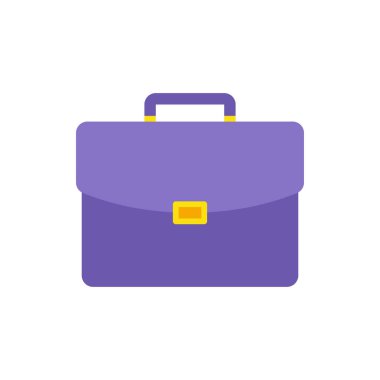 Belge depolama ve taşıma için sapı ve altın kilidi olan modaya uygun mor iş çantası