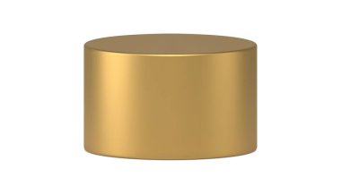 Lüks gerçekçi altın çember silindir şekilli sahne podyumu 3d şablon çizimi