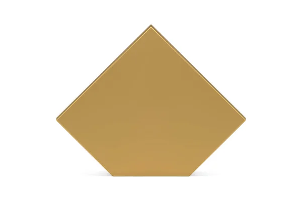 Figura geométrica pentagonal irregular dorada de lujo exhibición de la pared de comercialización o vector de etapa vertical — Vector de stock