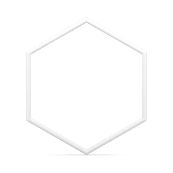 Реалистичная глянцевая белая рамка кристалл формы пустой премиум продукт декоративный вектор дизайна — стоковый вектор
