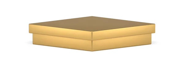 Realistické zlaté luxusní kovové pódium fáze dva úrovně produktu prezentace izometrický 3d vektor — Stockový vektor