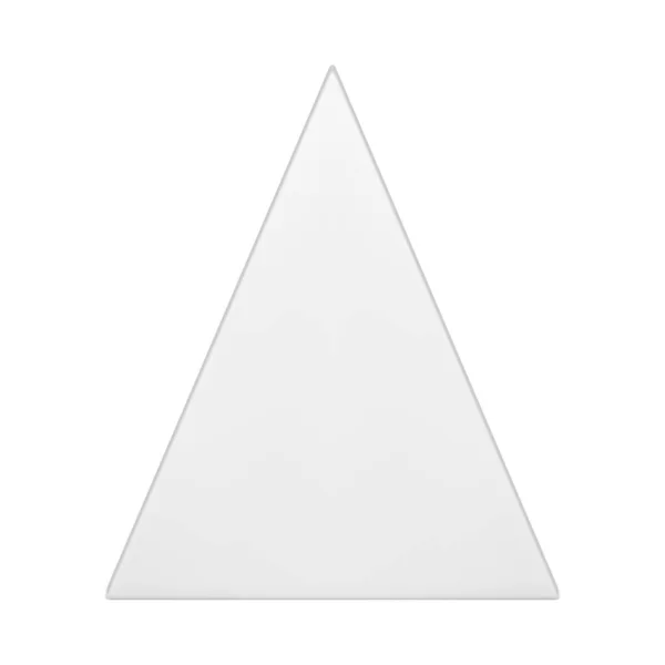 Parlak beyaz gerçekçi üçgen zarif şekil dekoratif tasarım 3d şablon çizimi — Stok Vektör