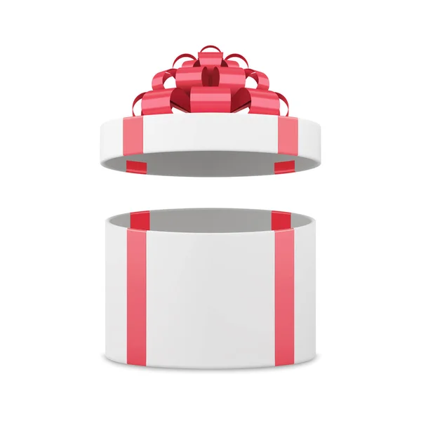 Caixa de presente de feriado decorativa tampa aberta para o presente pacote desejado ilustração vetor 3D isométrica —  Vetores de Stock