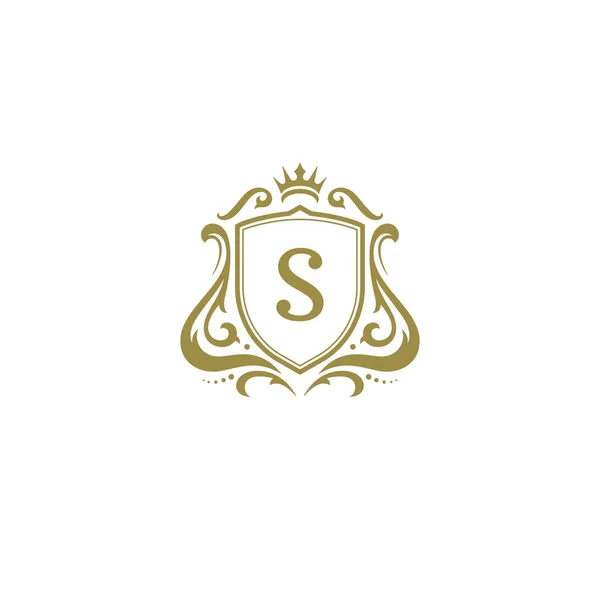 Luksusowe logo herb szablon projekt wektor ilustracja. — Wektor stockowy
