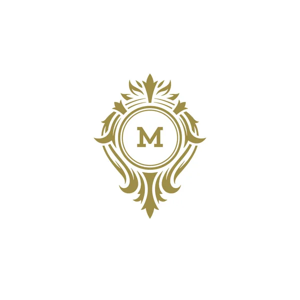 Logotipo de lujo cresta plantilla diseño vector ilustración . — Vector de stock