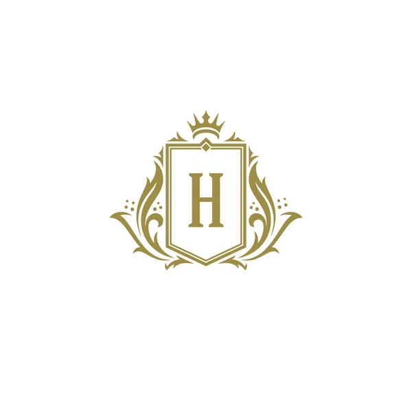 Logotipo de lujo cresta plantilla diseño vector ilustración . — Archivo Imágenes Vectoriales