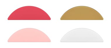 Koleksiyon gerçekçi dikey podyum yarım daire sahne 3d şablon vektörü