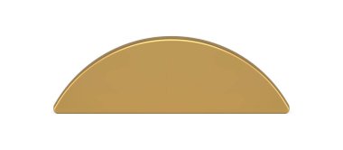 Lüks metalik altın gerçekçi yarı daire podyum dikey duvar şablonu ön görünüm vektörü