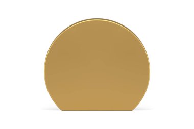 Lüks yarı daire metalik altın dikey duvar podyumu sahne dekoratif tasarım 3d şablon vektörü