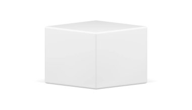 Gerçekçi üç boyutlu kare geometrik figür sahne minimalist tasarım vektörü