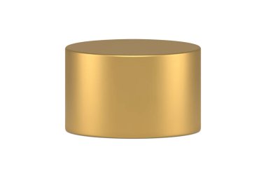 Minimalist altın silindir dikey sütun dekoratif şekil 3d şablon çizimi