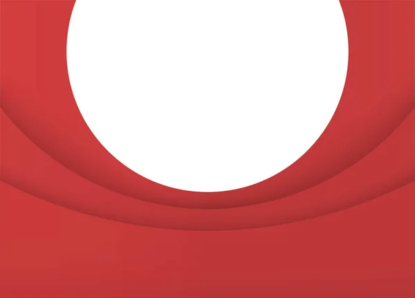 広告のための赤い円のマルチレベル動的フォーム層湾曲した装飾の背景3Dテンプレートベクトル — ストックベクタ
