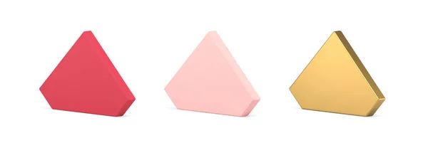 コレクション現実的な五角形の角度幾何学的な形を斜めに配置ステージ表彰台ベクトル — ストックベクタ