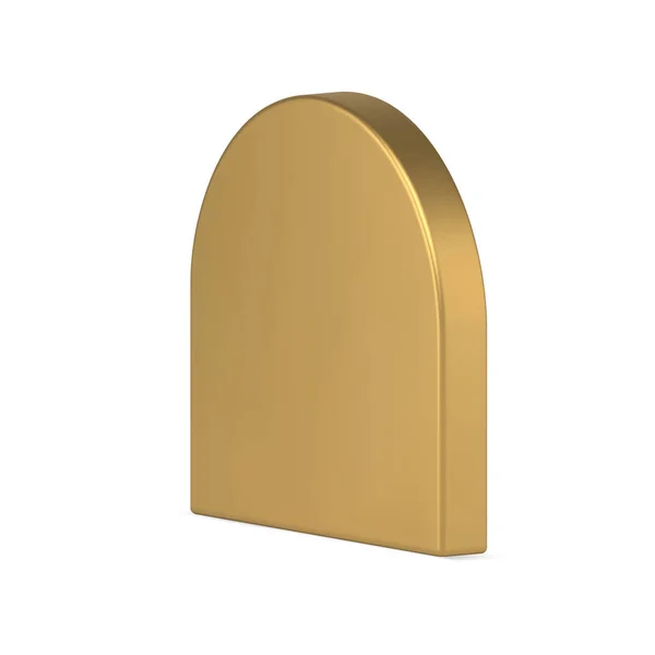 Premium metallische goldene Halbkreis Bogen diagonal platziert architektonisches Element 3D-Vorlage Vektor — Stockvektor