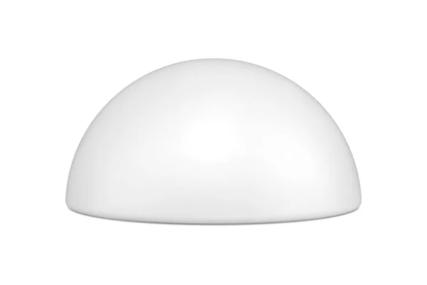 高価な白い現実的なボリュームの半分円光沢のある3Dテンプレート装飾デザインベクトル ロイヤリティフリーストックベクター
