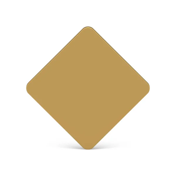 Realista metálico dourado losango superfície brilhante forma geométrica 3d modelo vetor ilustração Vetor De Stock