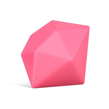 Kırmızı elmas ikonu 3d izometrik vektör çizimi. Parlak mücevher kusursuz lüks elmas beyazda izole edilmiş. Parlak hazine kristal taş. Pahalı büyük mücevher güzellik hediyesi.