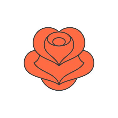 Moda romantik gül tomurcuğu pop art groovy stili şık t-shirt baskı vektör çizim çizimi çizimi. Zarif bahar botanik bahçesi. Klasik çiçek çiçeği komik moda süsü.