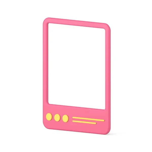 Pink Social Madia Post Frame Icon Vector Illustration Front View Stockvektor