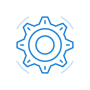 Vites vektör çizgisi simgesi. Ev ve endüstriyel ekipmanlar için teknik mekanizma unsuru. Yuvarlak merkezli tırtıklı mühendislik tasarımı. Sembol ilerleme iletişimi ve takım çalışmasının tanıtımı.