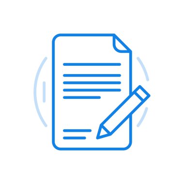 İfade vektör çizgisi simgesi imzalanıyor. Anlaşma şartları ve kalemle birlikte bir sayfa kağıt. İmzalı ve anlaşmalı sözleşmeli ortaklık lisanslı notlar. İş birliğine rıza.