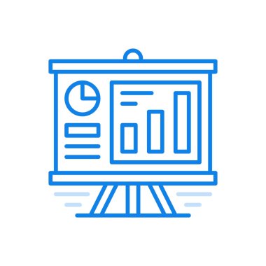 İstatistiksel bilgi grafiksel vektör çizgisi simgesi ile birlikte dur. Sunum turtası grafikleriyle bilgi sütunları. Başarılı bilgi raporunun analiz edilmesi ve kontrol edilmesi ve ilerleme düşüşü şaşırtıcı kazançlar.