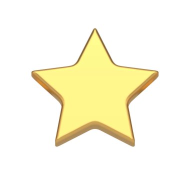 Altın yıldız en iyi metalik kazanan başarı rozeti izometrik 3d gerçekçi vektör çizimi. Parlak mücevher primi kalite element en iyi derecelendirme oy başarı madalyası zafer işareti izole