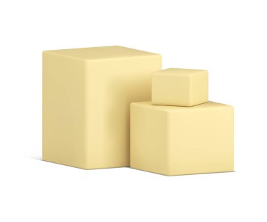 Kargo teslimatı için karton kutular paket posta paketi gerçekçi 3D ikon vektör illüstrasyonları. Bir sürü istiflenmiş depo, nakliye aracı yükleyin.