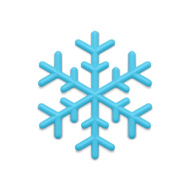 Dekoratif süslemeli mavi kar tanecikli yüzeyli 3D vektör çizimi. Gerçekçi kar, Noel, kış, geleneksel element çemberi klasik parlak elementi izole etti.