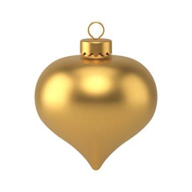 Lüks pahalı Noel ağacı dekoratif oyuncak damla sembolü döngüsel gerçekçi üç boyutlu vektör çizimi. Zenginlik pırıl pırıl yüzey Xmas ladini, kış tatili dekor, festival havası zenginlik elementi asıldı.