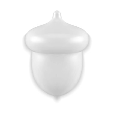 Zarif, parlak meşe palamudu dekoratif, birinci kalite 3d şablon tasviri. Lüks dondurulmuş doğal sonbahar bitkisi oyuncağı iç dekorasyon elementleri izole tatil tasarımı için tasarlandı.