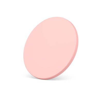 Pembe ince silindir podyum minimalist izometrik geometri figürü tasarımı gerçekçi vektör illüstrasyonunu gösteriyor. Yuvarlak sahne temel temel temel temel temel çember bölüm silindirik sahne köşegen blok katmanı