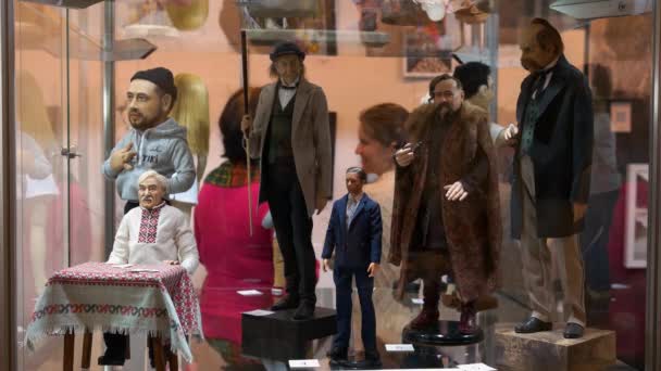 Colección de varias muñecas hechas a mano de alta calidad. — Vídeos de Stock