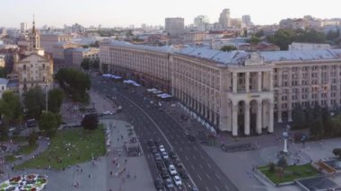 Kiev 'in ana meydanının üst görüntüsü.