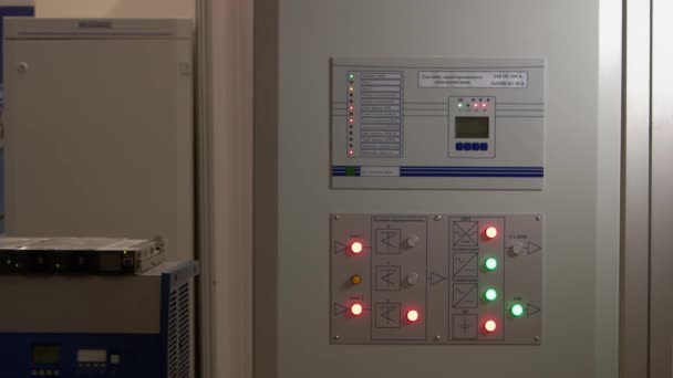 The system of uninterruptible power supply close-up. — Video