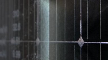 Close-up solar board panel technology for ecological power generation.