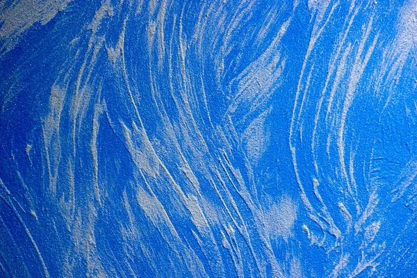 Textura de pintura untada azul y blanca. — Foto de Stock
