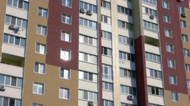 Arka plan için çok renkli bir apartman dairesi.