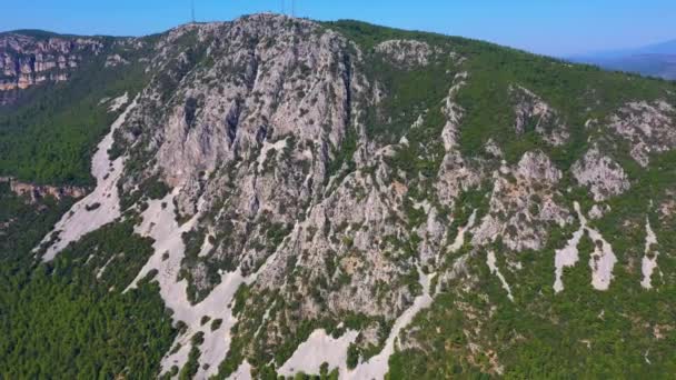 Beau Paysage Montagne Nature Vue Panoramique Aérienne Depuis Drone Fond — Video